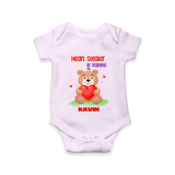 Heart Stealer In Training - Customized Romper For Babies With Name - LILAC - 0 - 3 Months Old (Chest 16")