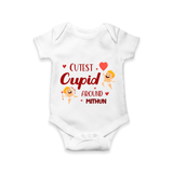 Cutest Cupid Around - Customized Romper For Babies With Name - WHITE - 0 - 3 Months Old (Chest 16")