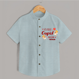 Cutest Cupid Around - Customized Shirt For Kids With Name - ARCTIC BLUE - 0 - 6 Months Old (Chest 23")