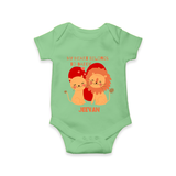 My Heart Belongs To Daddy - Customized Romper For Babies With Name - GREEN - 0 - 3 Months Old (Chest 16")