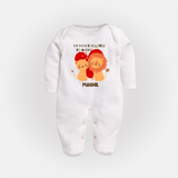 My Heart Belongs To Daddy - Customized Sleep Suit For Babies With Name - WHITE - New Born (Chest 7.5")