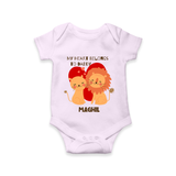 My Heart Belongs To Daddy - Customized Romper For Babies With Name - LILAC - 0 - 3 Months Old (Chest 16")