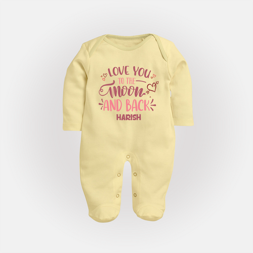 Love You To The Moon And Back - Customized Sleep Suit For Babies With Name