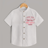 Love You To The Moon And Back - Customized Shirt For Kids With Name - WHITE - 0 - 6 Months Old (Chest 23")