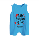 Little Bundle Of Love - Customized Romper Suit For Babies With Name - ROYAL BLUE - 0 - 5 Months Old (Chest 18")