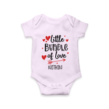 Little Bundle Of Love - Customized Romper For Babies With Name - LILAC - 0 - 3 Months Old (Chest 16")