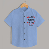 Little Bundle Of Love - Customized Shirt For Kids With Name - SKY BLUE - 0 - 6 Months Old (Chest 23")