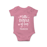 Little Bundle Of Love - Customized Romper For Babies With Name - ONION - 0 - 3 Months Old (Chest 16")