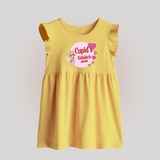 Cupid's SideKick - Customized Baby Frock For Babies With Name - YELLOW - 0 - 3 Months Old (Chest 17")