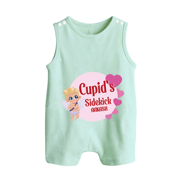 Cupid's SideKick - Customized Romper Suit For Babies With Name - MINT GREEN - 0 - 5 Months Old (Chest 18")