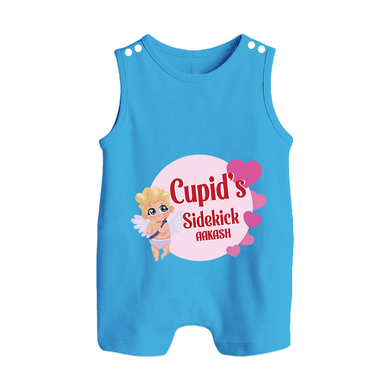 Cupid's SideKick - Customized Romper Suit For Babies With Name - ROYAL BLUE - 0 - 5 Months Old (Chest 18")