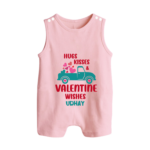 Hugs, Kisses & Valentine Wishes - Customized Romper Suit For Babies With Name