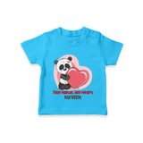 Tiny Hands, Big Heart - Customized T-Shirt For Kids With Name - SKY BLUE - 0-5 Months Old (Chest 17")