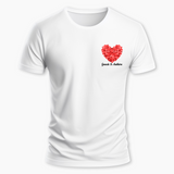 Personalized valentine day love T-Shirt - WHITE - Small (Chest 36")