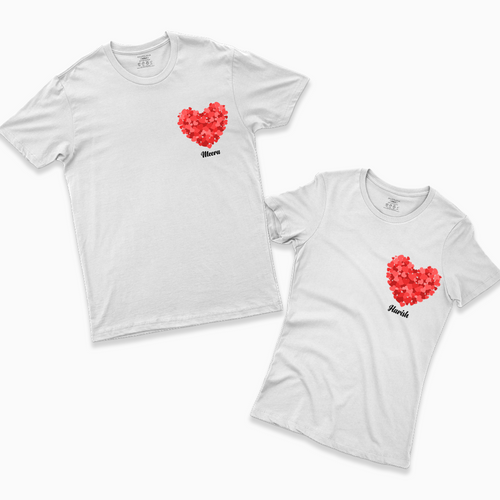 Matching Valentine’s Day T-Shirts for Couples – 100% Cotton