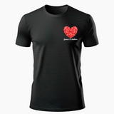 Personalized valentine day love T-Shirt - BLACK - Small (Chest 36")