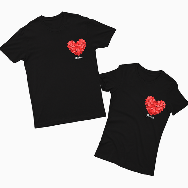 Matching Valentine’s Day T-Shirts for Couples – 100% Cotton