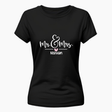 Mr & Mrs Custom with name t-shirt