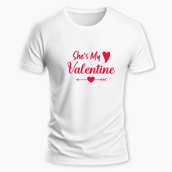 She's my valentine matching couples T-Shirt