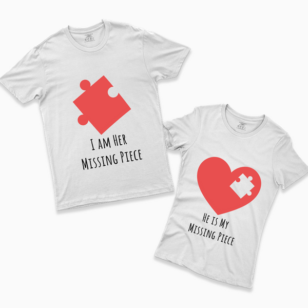 Valentine’s Day Couple Outfits – 100% Cotton Matching T-Shirts