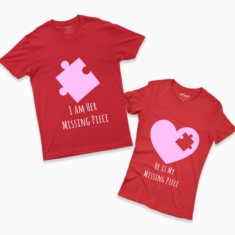 Valentine’s Day Couple Outfits – 100% Cotton Matching T-Shirts