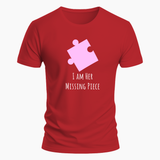 I am her mimssing piece matching couplesT-Shirt - RED - Small (Chest 36")