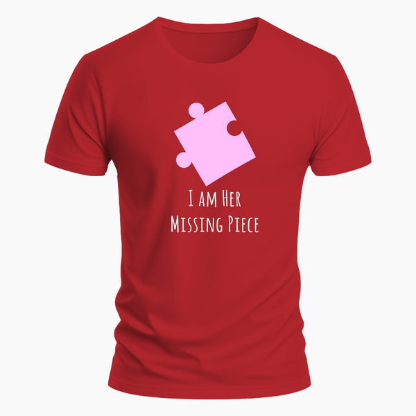 I am her mimssing piece matching couplesT-Shirt - RED - Small (Chest 36")