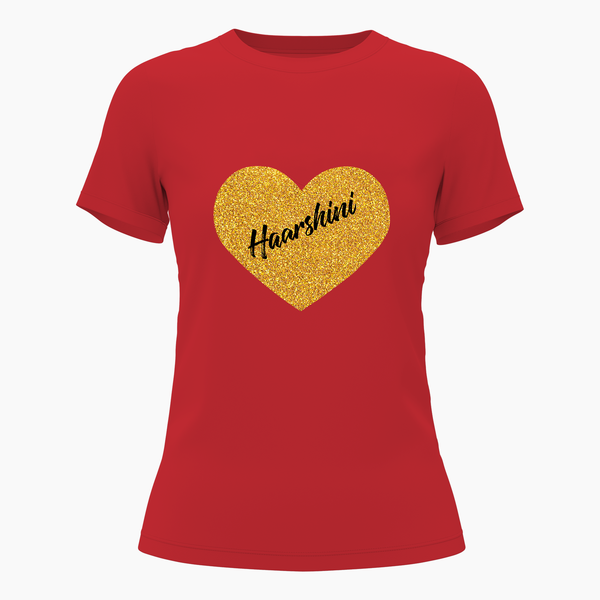 Custom Couples Heart T-Shirt