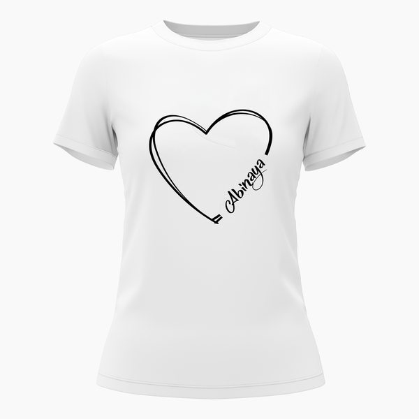 Personalized Name heart Valentines day T-Shirt
