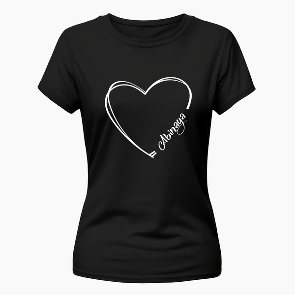 Personalized Name heart Valentines day T-Shirt