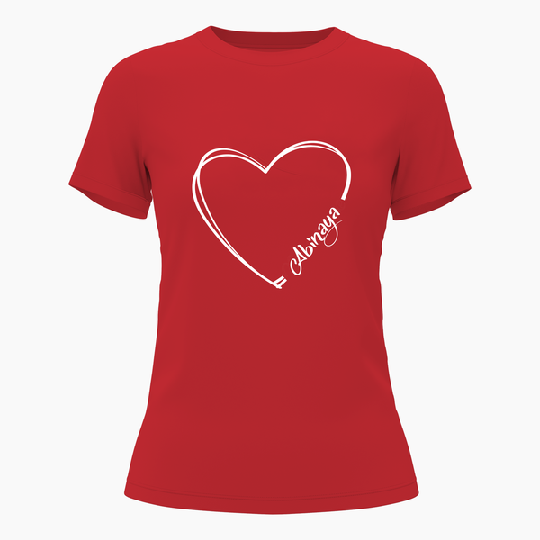 Personalized Name heart Valentines day T-Shirt