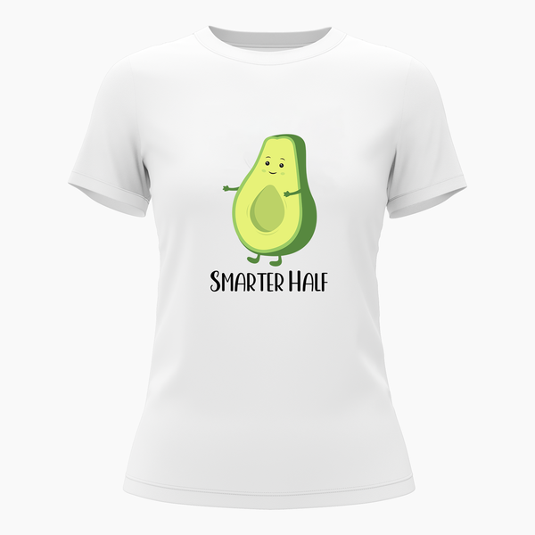 Smarter half matching couplesT-Shirt - WHITE - Small (Chest 36")