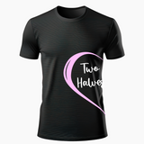 one heart matching couplesT-Shirt - BLACK - Small (Chest 36")