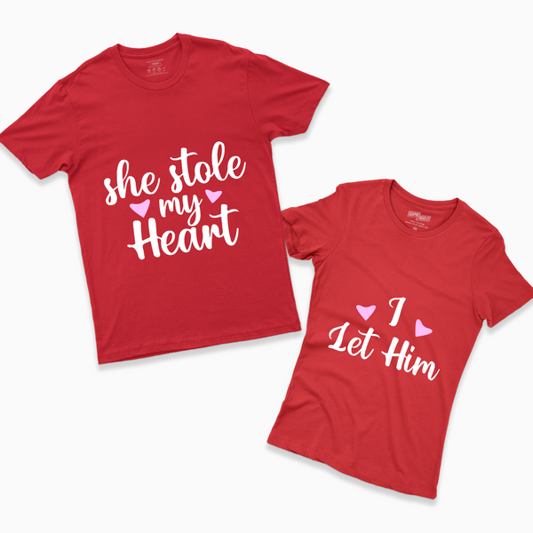 His and Hers Valentine Tees – Romantic Cotton T-Shirt Combo