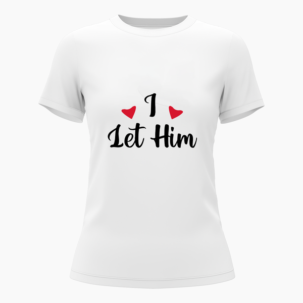 I let him matching couplesT-Shirt - WHITE - Small (Chest 36")