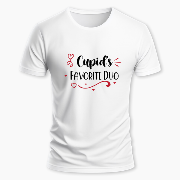 Cupid's favorite duo - WHITE - Small (Chest 36")