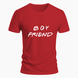 Boy friend matching couplesT-Shirt - RED - Small (Chest 36")