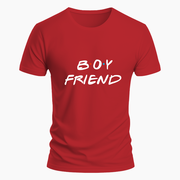 Boy friend matching couplesT-Shirt - RED - Small (Chest 36")