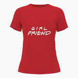 Girl friend matching couplesT-Shirt - RED - Small (Chest 36")