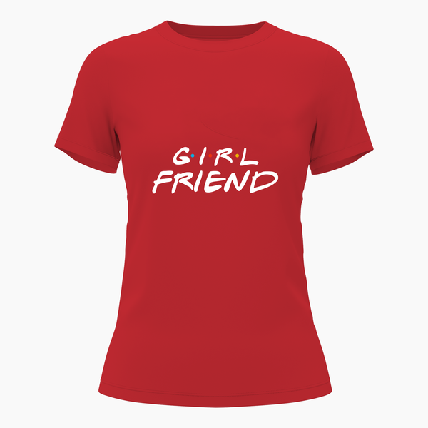 Girl friend matching couplesT-Shirt - RED - Small (Chest 36")