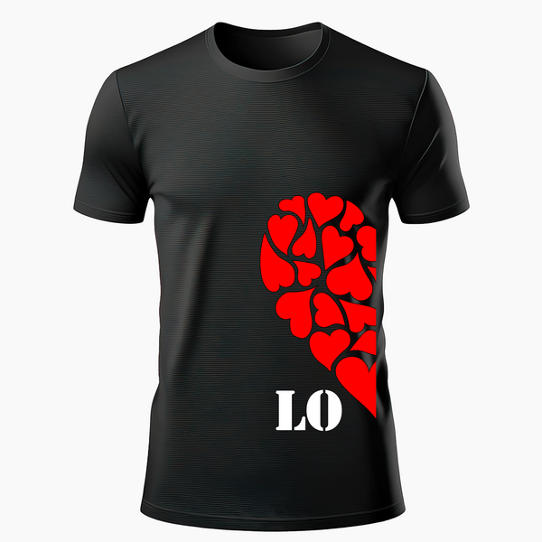 LO matching couplesT-Shirt - BLACK - Small (Chest 36")