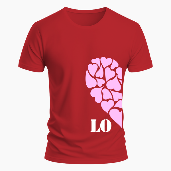 LO matching couplesT-Shirt - RED - Small (Chest 36")