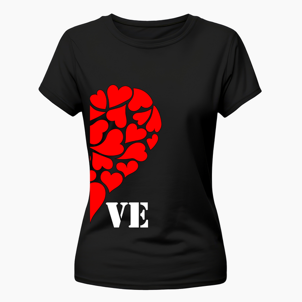 VE matching couplesT-Shirt - BLACK - Small (Chest 36")
