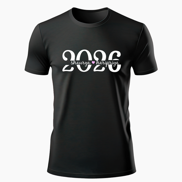 Matching couple Year and Name T-Shirt
