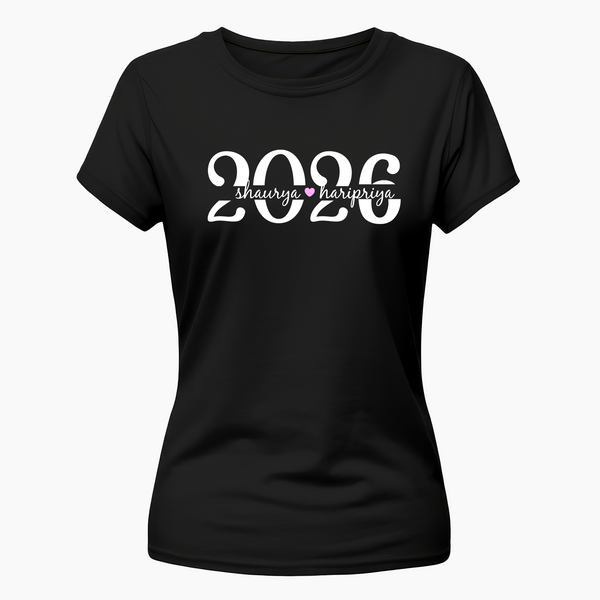 Matching couple Year and Name T-Shirt