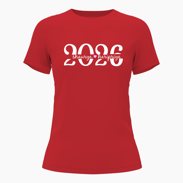 Matching couple Year and Name T-Shirt
