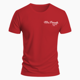 Mrs and Mr Personalized T-shirt - RED - Small (Chest 36")