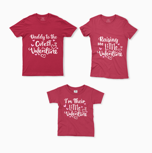 Family Valentine’s Combo – Mom, Dad, and Little One Matching Outfits