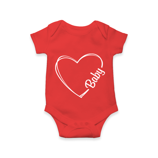 "Baby" Family Combo Baby Romper - RED - New Born (Chest 14")