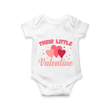 Their little Valentine Family Combo Baby Romper - WHITE - New Born (Chest 14")